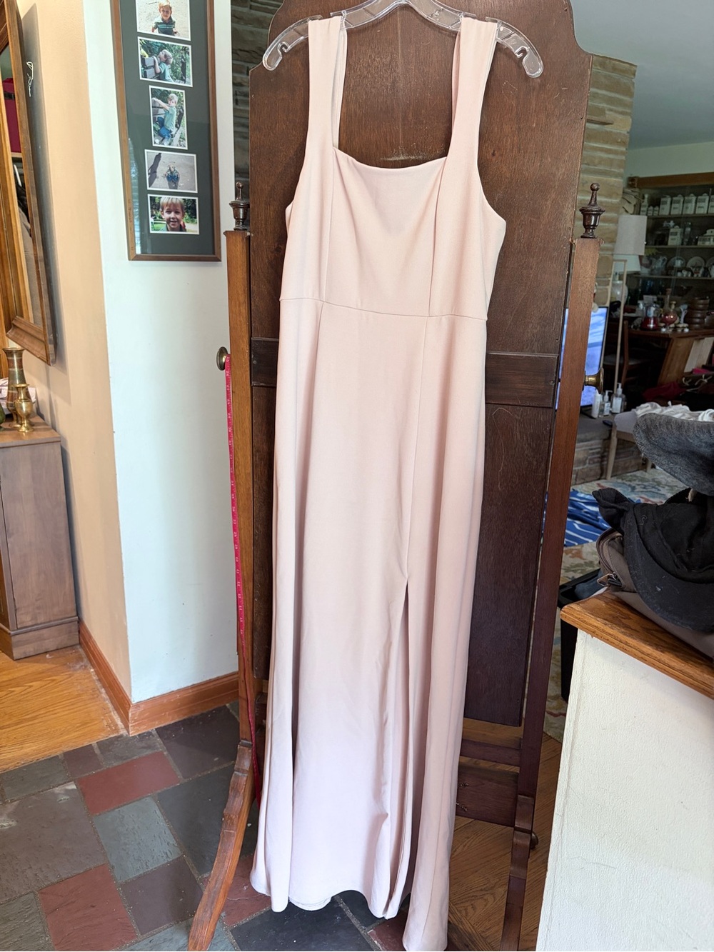 Show Me Your‎ MuMu Blush Paris Gown Square Neck Slip Bridesmaid Prom Dress XL - Picture 14 of 15